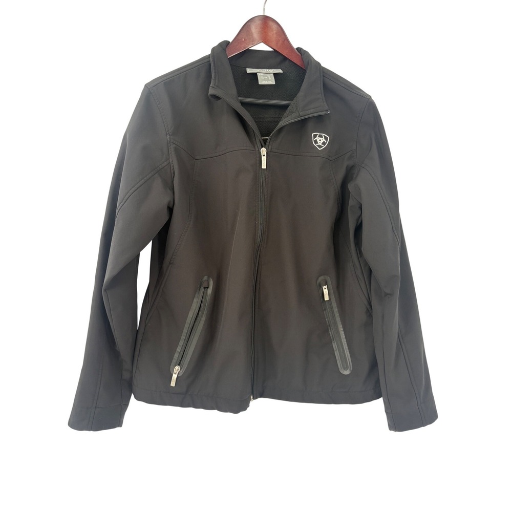 Ariat Black Softshell Jacket – Mexico Flag Embroidered | Water Resistant